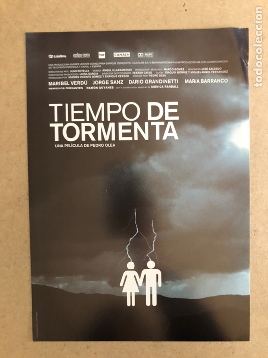 Kino: TIEMPO DE TORMENTA (PEDRO OLEA, MARIBEL VERD&Uacute;). GU&Iacute;A PUBLICITARIA DE LA PEL&Iacute;CULA.