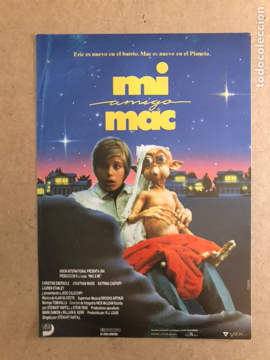 Kino: MI AMIGO MAC (MAC & ME). GU&Iacute;A PUBLICITARIA DE LA PEL&Iacute;CULA, IDEAL PARA ENMARCAR.