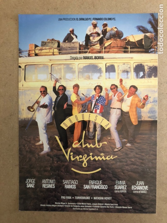 Cin&eacute;ma: ORQUESTA CLUB VIRGINIA (JORGE SANZ, ANTONIO RESINES). GU&Iacute;A PUBLICITARIA DE LA PEL&Iacute;CULA.
