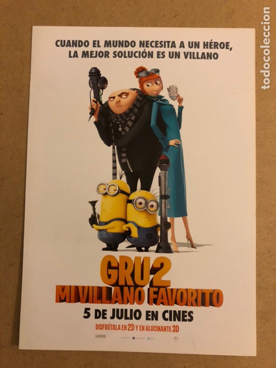 Cinema: GRU 2 (MI VILLANO FAVORITO). GU&Iacute;A PUBLICITARIA DE LA PEL&Iacute;CULA.