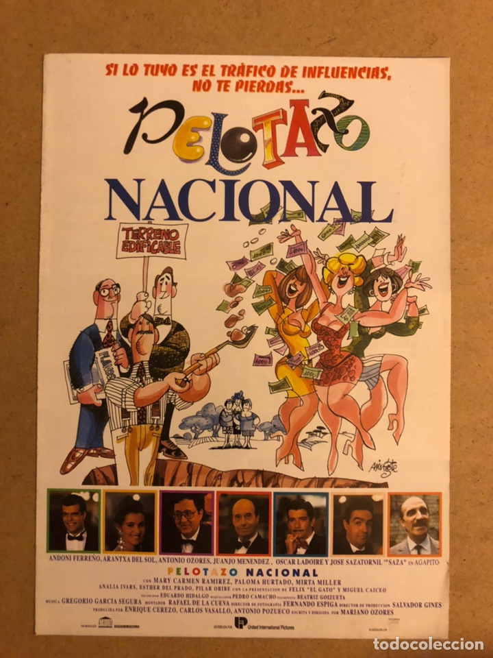 Kino: PELOTAZO NACIONAL (MARIANO OZORES). GU&Iacute;A PUBLICITARIA DE LA PEL&Iacute;CULA.