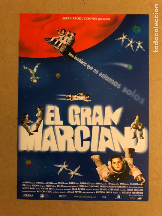 Cinema: EL GRAN MARCIANO (PEL&Iacute;CULA DE GRAN HERMANO 1). GU&Iacute;A PUBLICITARIA DE LA PEL&Iacute;CULA.