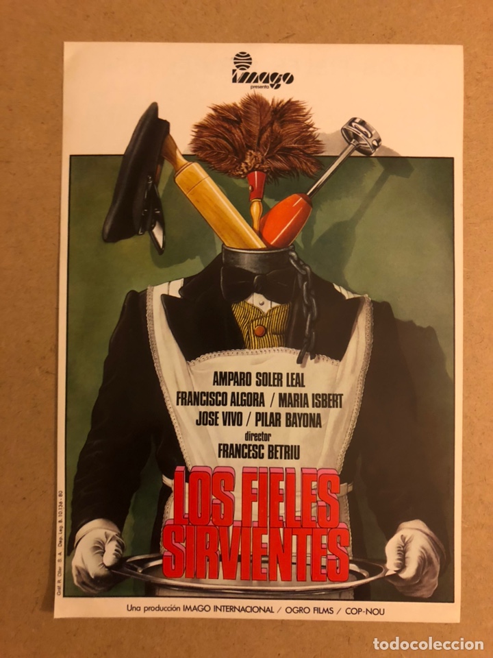 Cin&eacute;ma: LOS FIELES SIRVIENTES (MAR&Iacute;A ISBERT, AMPARO SOLER). GU&Iacute;A PUBLICITARIA DE LA PEL&Iacute;CULA.