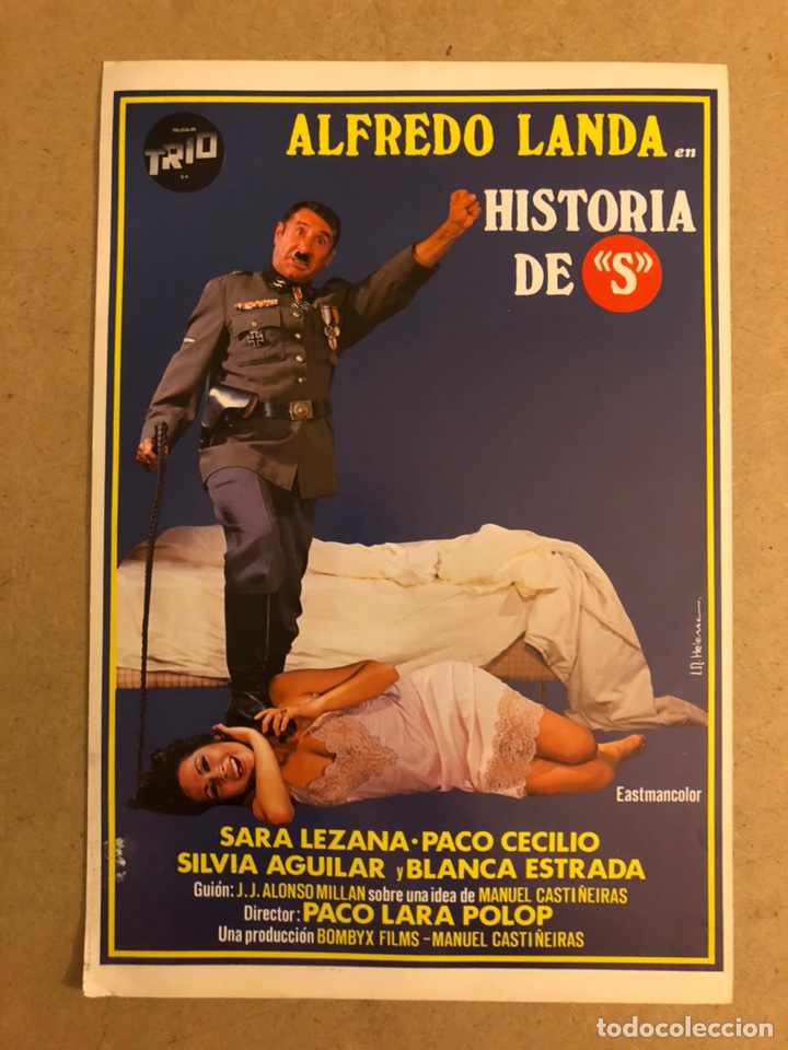 Cinema: HISTORIA DE S (ALFREDO LANDA). GU&Iacute;A PUBLICITARIA DE LA PEL&Iacute;CULA, IDEAL PARA ENMARCAR.
