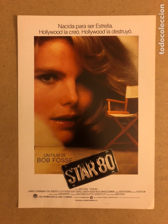 Cinema: STAR 80 (BOB FOSSE). GU&Iacute;A PUBLICITARIA DE LA PEL&Iacute;CULA, IDEAL PARA ENMARCAR.