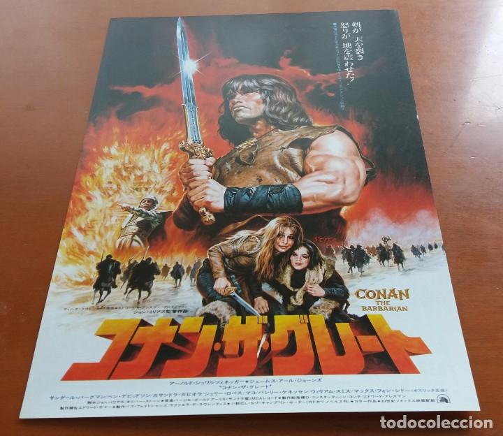 Cine: Gu&iacute;a japonesa programa flyer japon&eacute;s CONAN EL B&Aacute;RBARO. ARNOLD SCHWARZENEGGER. JOHN MILIUS. JAP&Oacute;N