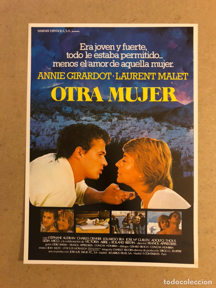 Cine: OTRA MUJER (ANNIE GIRARDOT, LAURENT MALET). GU&Iacute;A PUBLICITARIA DE LA PEL&Iacute;CULA, IDEAL PARA ENMARCAR.