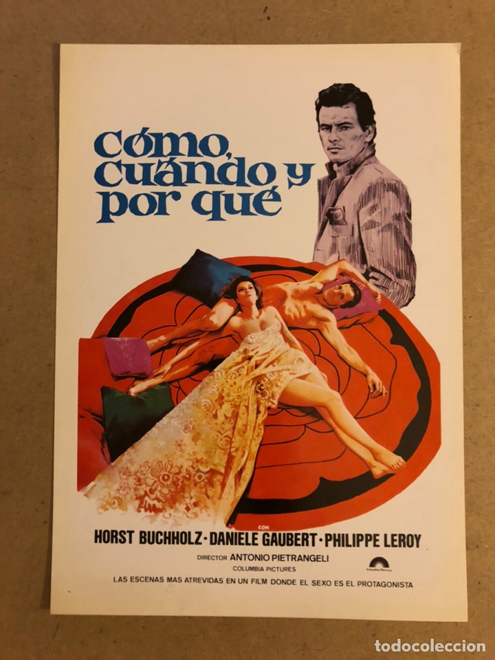 Cinema: COMO CUANDO Y POR QU&Eacute; (HORST BUCHHOLZ, DANIELE GAUBERT). GU&Iacute;A PUBLICITARIA DE LA PEL&Iacute;CULA