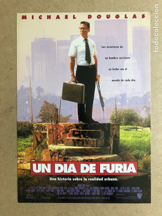 Cinema: UN D&Iacute;A DE FURIA (MICHAEL DOUGLAS). GU&Iacute;A PUBLICITARIA DE LA PEL&Iacute;CULA, IDEAL PARA ENMARCAR.