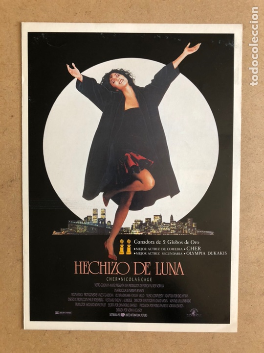 Cinema: HECHIZOS DE LUNA (CHER, NICHOLAS CAGE). GU&Iacute;A PUBLICITARIA DE LA PEL&Iacute;CULA.