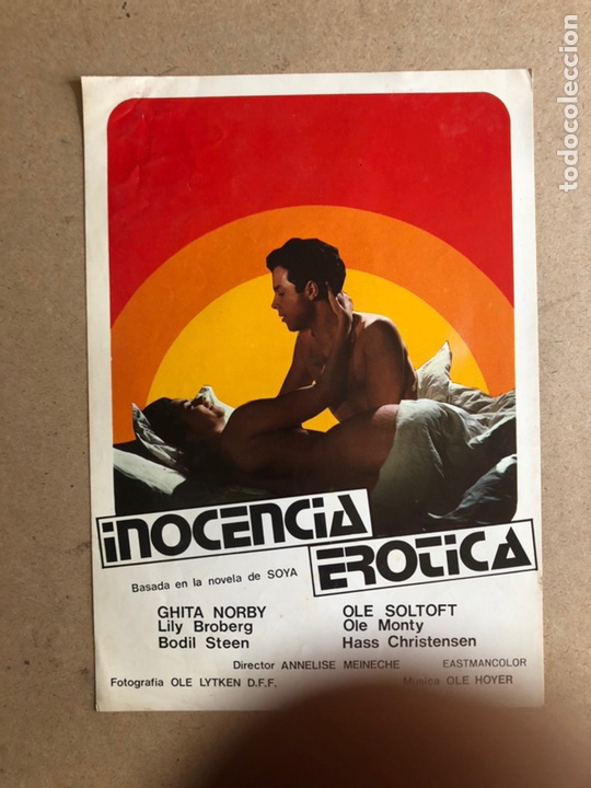 Cinema: INOCENCIA EROTICA (GHITA NORBY, OLE SOLTOFF). GU&Iacute;A PUBLICITARIA DE LA PEL&Iacute;CULA.