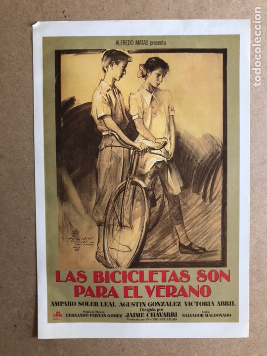 Cinema: LAS BICICLETAS SON PARA EL VERANO (VICTORIA ABRIL, AGUSTIN GONZ&Aacute;LEZ). GU&Iacute;A PUBLICITARIA