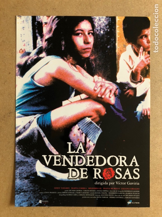Cinema: LA VENDEDORA DE ROSAS (VICTOR GAVIRIA). GU&Iacute;A PUBLICITARIA DE LA PEL&Iacute;CULA, IDEAL PARA ENMARCAR.