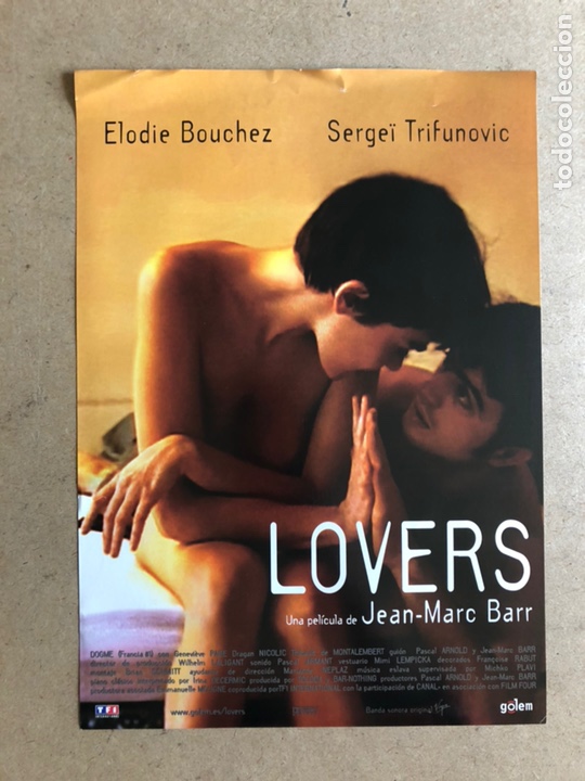 Cin&eacute;ma: LOVERS (JEAN-MARC BARR). GU&Iacute;A PUBLICITARIA DE LA PEL&Iacute;CULA, IDEAL PARA ENMARCAR.