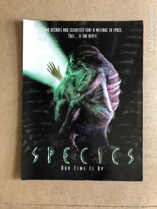 Cine: SPECIES (BEN KIGSLEY). GU&Iacute;A PUBLICITARIA DE LA PEL&Iacute;CULA, IDEAL PARA ENMARCAR.