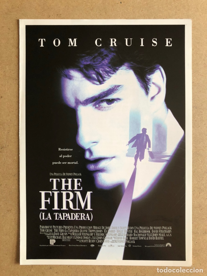 Cinema: LA TAPADERA (THE FIRM). TOM CRUISE. GU&Iacute;A PUBLICITARIA DE LA PEL&Iacute;CULA.