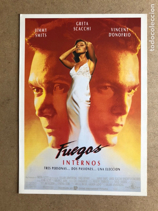 Cinema: FUEGOS INTERNOS (GRETA SCACCHI, JIMMY SMITS). GU&Iacute;A PUBLICITARIA DE LA PEL&Iacute;CULA.