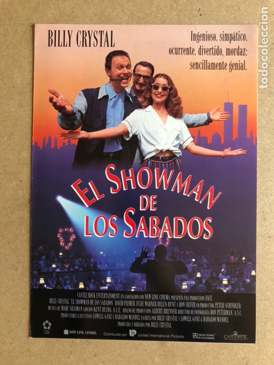 Cinema: EL SHOWMAN DE LOS S&Aacute;BADOS (BILLY CRISTAL). GU&Iacute;A PROMOCIONAL DE LA PEL&Iacute;CULA.