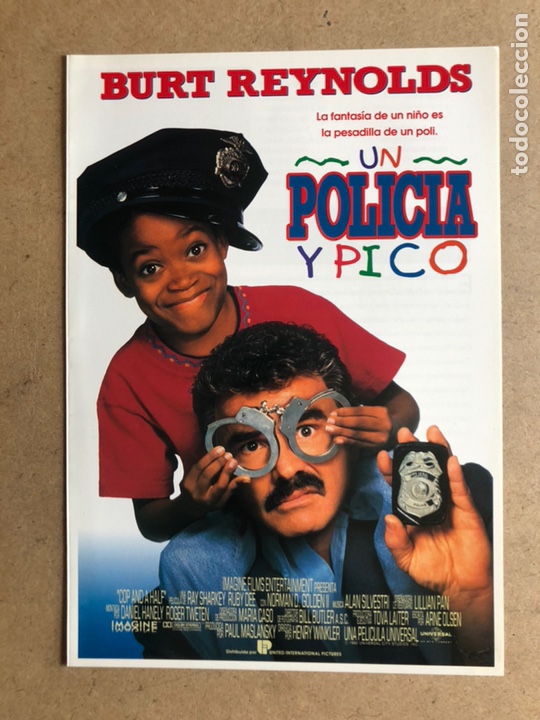 Cinema: UN POLIC&Iacute;A Y PICO (BURT REYNOLDS). GU&Iacute;A PROMOCIONAL DE LA PEL&Iacute;CULA.