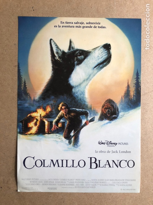 Cinema: COLMILLO BLANCO (WALT DISNEY). GU&Iacute;A PROMOCIONAL DE LA PEL&Iacute;CULA, IDEAL PARA ENMARCAR.