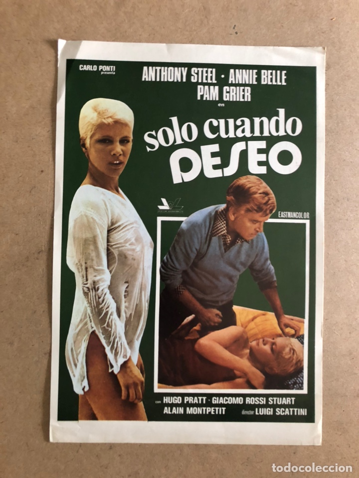 Cine: SOLO CUANDO DESEO (ANTHONY STEEL, ANNIE BELLE). GU&Iacute;A PROMOCIONAL DE LA PEL&Iacute;CULA.