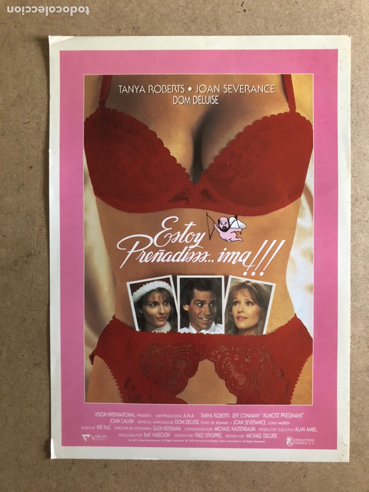 Cine: ESTOY PRE&Ntilde;ADISIMA!!! (TANYA ROBERTS). GU&Iacute;A PROMOCIONAL DE LA PEL&Iacute;CULA, IDEAL PARA ENMARCAR.