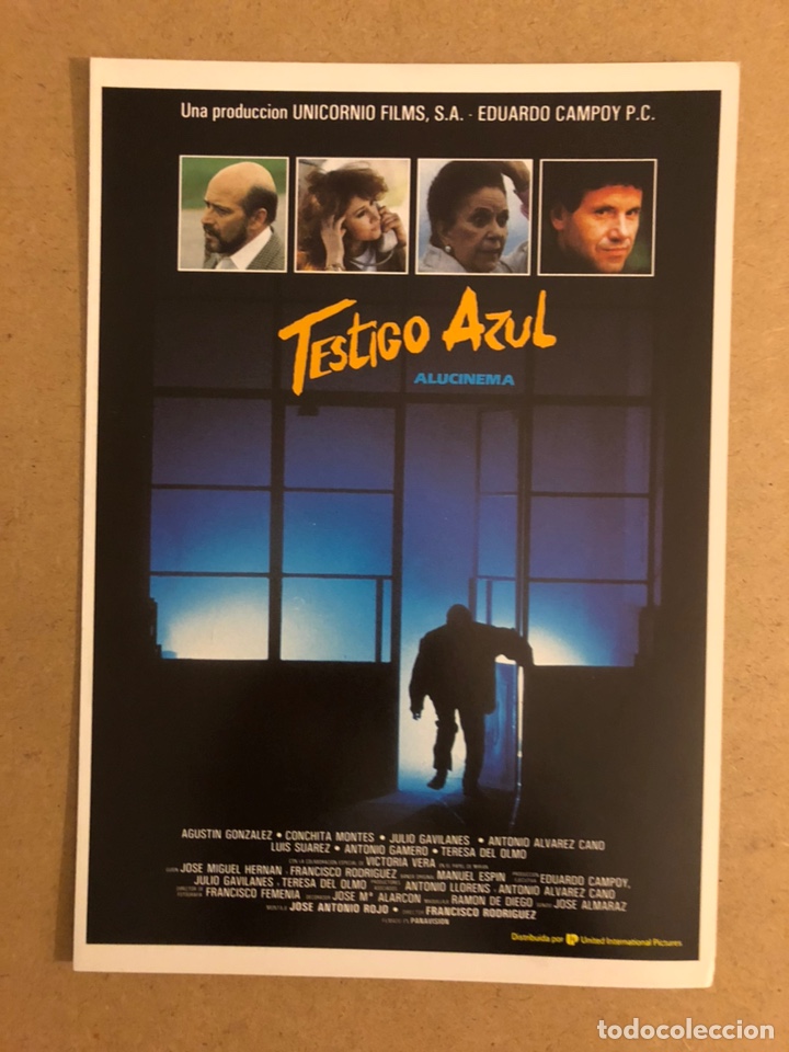 Cinema: TESTIGO AZUL (AGUST&Iacute;N GONZ&Aacute;LEZ, VICTORIA VERA). GU&Iacute;A PROMOCIONAL DE LA PEL&Iacute;CULA.