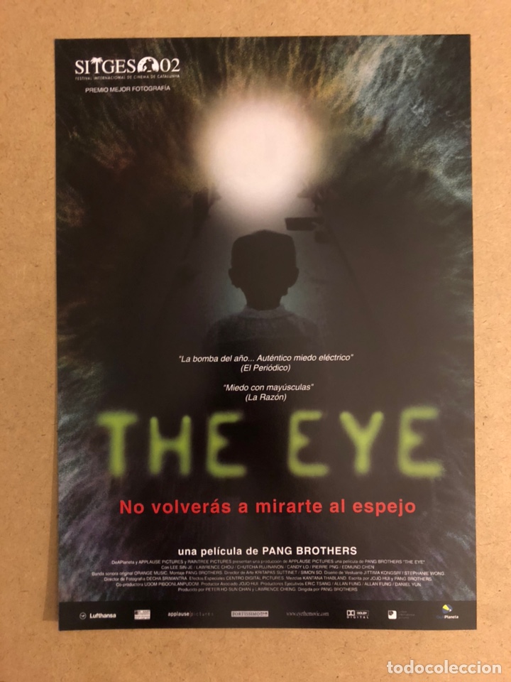 Cinema: THE EYE (PANG BROTHERS). GU&Iacute;A PROMOCIONAL DE LA PEL&Iacute;CULA, IDEAL PARA ENMARCAR.