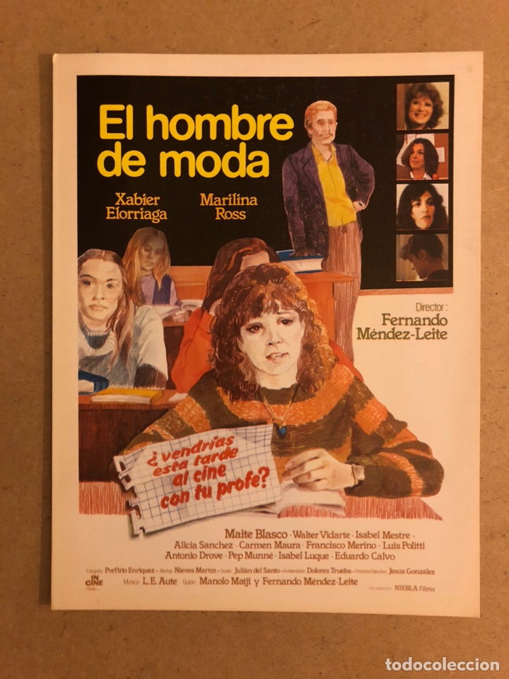 Kino: EL HOMBRE DE MODA (XABIER ELORRIAGA, MARILINA ROSS). GU&Iacute;A PROMOCIONAL DE LA PEL&Iacute;CULA.