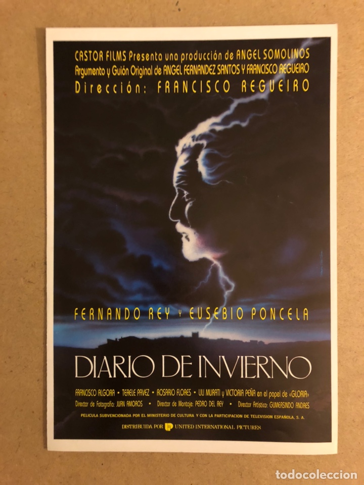 Cinema: DIARIO DE INVIERNO (FERNANDO REY, EUSEBIO PONCELA). GU&Iacute;A PROMOCIONAL DE LA PEL&Iacute;CULA.