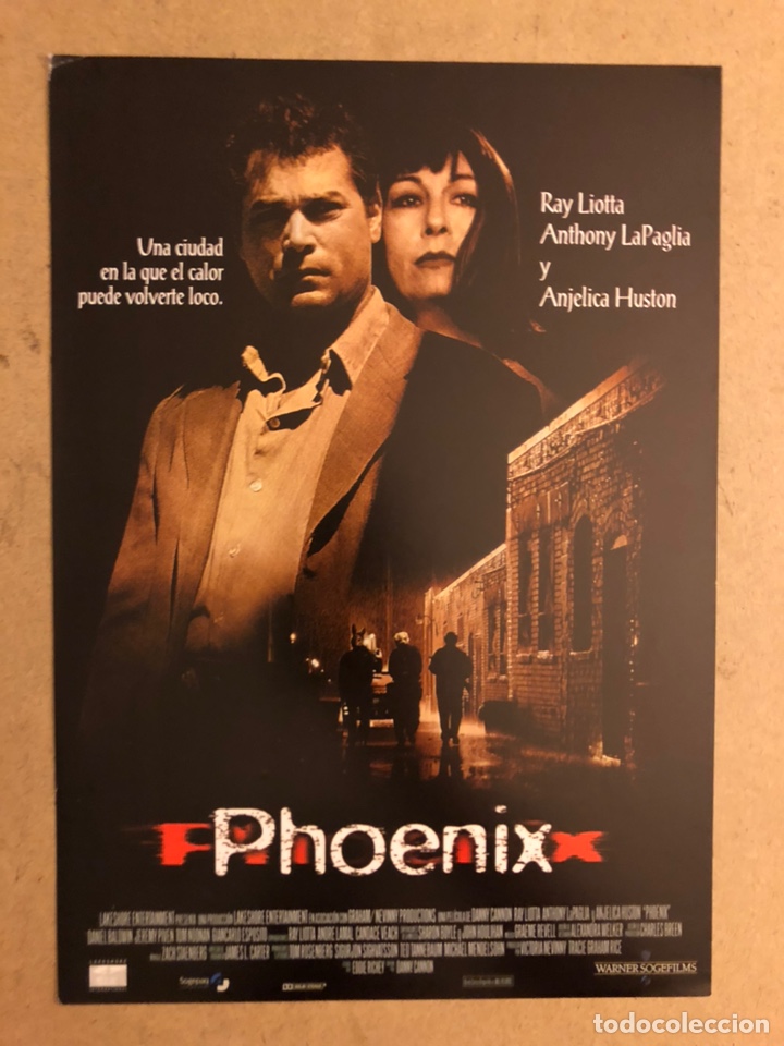 Kino: PHOENIX (RAY LIOTTA, ANJELICA HUSTO). GU&Iacute;A PROMOCIONAL DE LA PEL&Iacute;CULA, IDEAL PARA ENMARCAR.