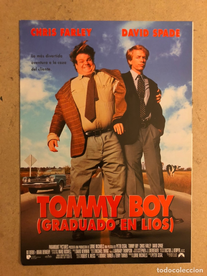 Kino: TOMMY BOY (GRADUADO EN L&Iacute;OS). PETER SEGAL. GU&Iacute;A PROMOCIONAL DE LA PEL&Iacute;CULA.