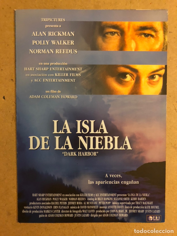 Cin&eacute;ma: LA ISLA DE LA NIEBLA (ALAN RICKMAN). GU&Iacute;A PROMOCIONAL DE LA PEL&Iacute;CULA.