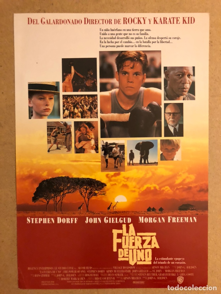 Cinema: LA FUERZA DE UNO (STEPHEN DORFF). GU&Iacute;A PROMOCIONAL DE LA PEL&Iacute;CULA, IDEAL PARA ENMARCAR.