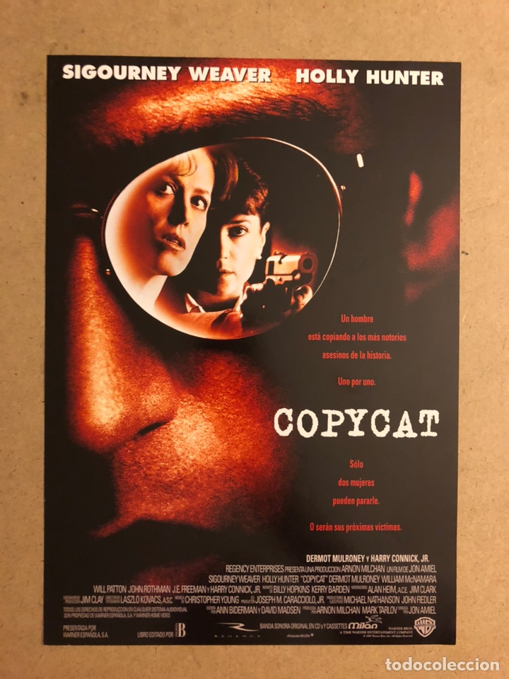 Cinema: COPYCAT (SIGOURNEY WEAVER). GU&Iacute;A PROMOCIONAL DE LA PEL&Iacute;CULA, IDEAL PARA ENMARCAR.