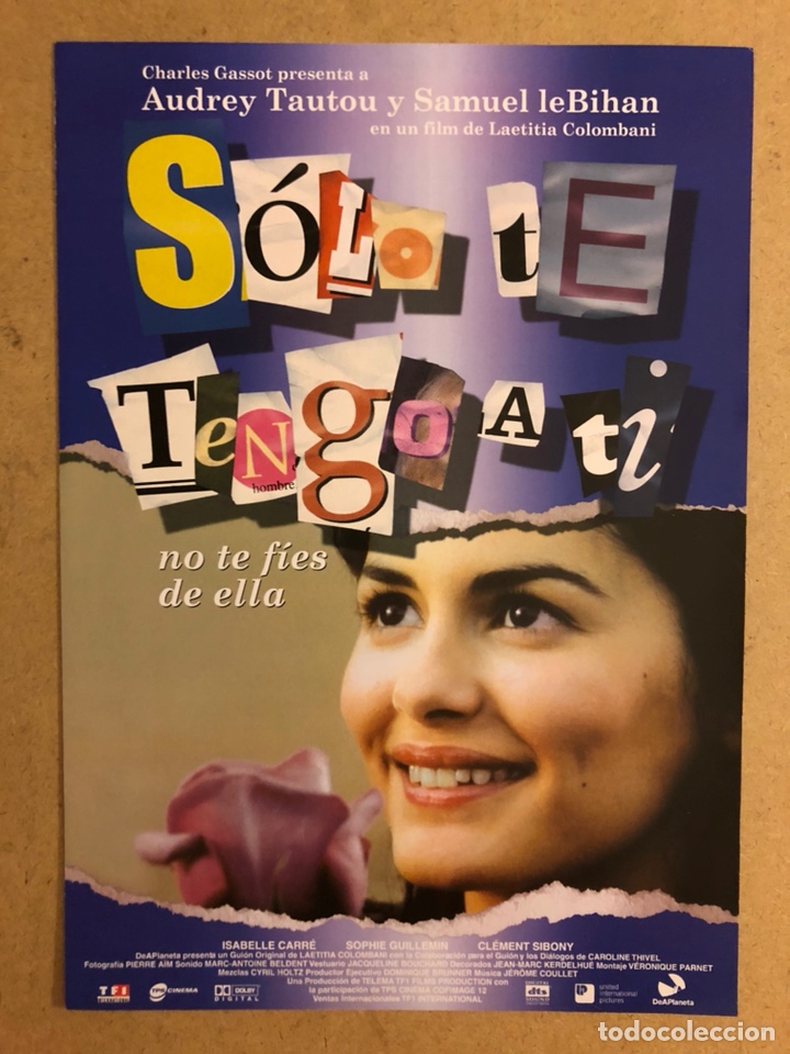 Cinema: S&Oacute;LO TE TENGO A TI (AUDREY TAUTOU). GU&Iacute;A PROMOCIONAL DE LA PEL&Iacute;CULA.