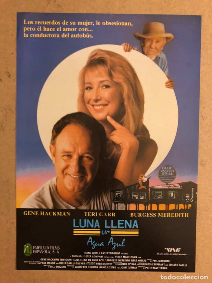 Cinema: LUNA LLENA EN AGUA AZUL (GENE HACKMAN, TERI GARR). GU&Iacute;A PROMOCIONAL DE LA PEL&Iacute;CULA.