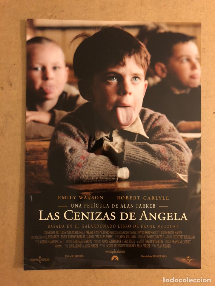 Kino: LAS CENIZAS DE ANGELA (ALAN PARKER). GU&Iacute;A PROMOCIONAL DE LA PEL&Iacute;CULA, IDEAL PARA ENMARCAR.