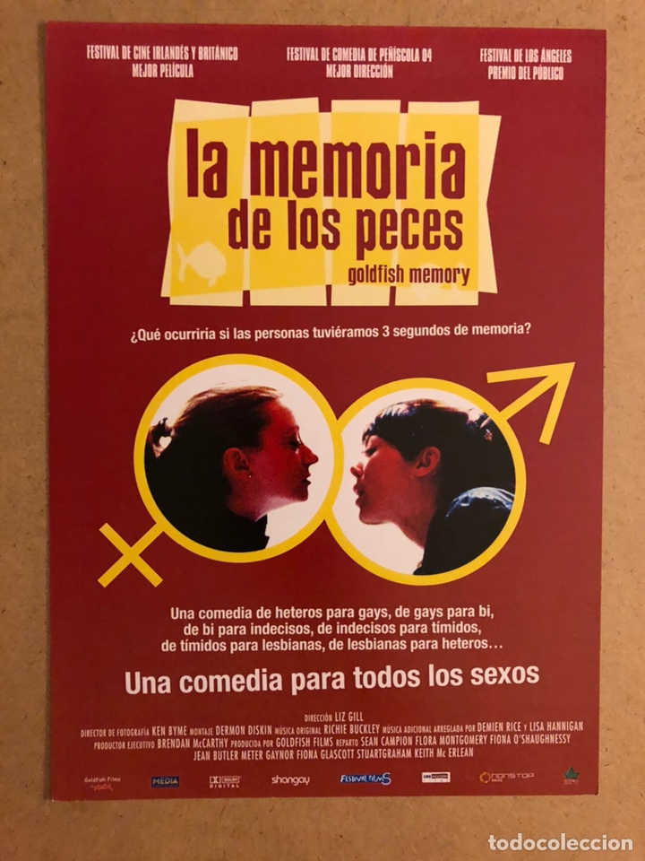 Cin&eacute;ma: LA MEMORIA DE LOS PECES (LIZ GILL). GU&Iacute;A PROMOCIONAL DE LA PEL&Iacute;CULA, IDEAL PARA ENMARCAR.