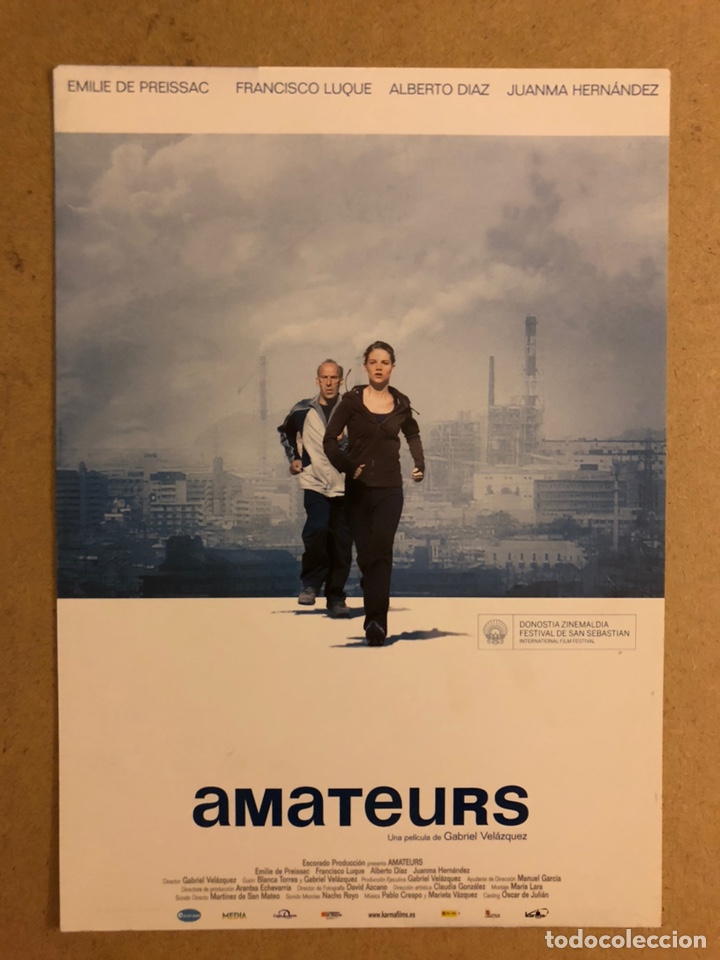 Cinema: AMATEURS (GABRIEL VEL&Aacute;ZQUEZ). GU&Iacute;A PROMOCIONAL DE LA PEL&Iacute;CULA, IDEAL PARA ENMARCAR.