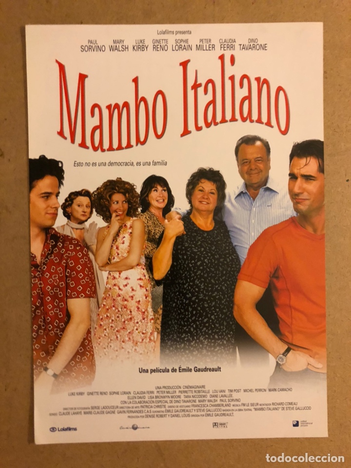 Kino: MAMBO ITALIANO (EMILE GAUDREAULT). GU&Iacute;A PROMOCIONAL DE LA PEL&Iacute;CULA.