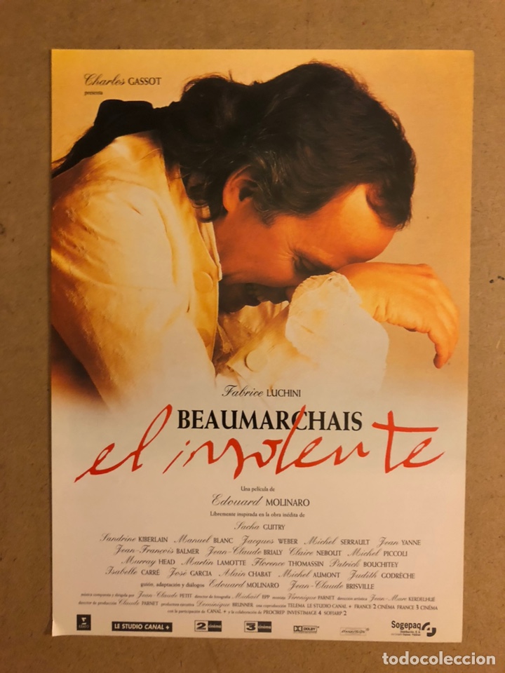 Kino: BEAUMARCHAIS, EL INSOLENTE (EDUARD MOLINARO). GU&Iacute;A PROMOCIONAL DE LA PEL&Iacute;CULA.