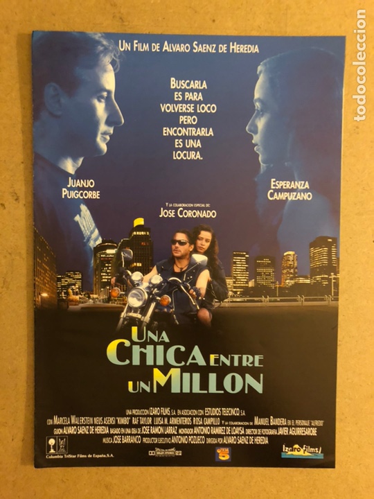 Kino: UNA CHICA ENTRE UN MILL&Oacute;N (JOS&Eacute; CORONADO). GU&Iacute;A PROMOCIONAL DE LA PEL&Iacute;CULA.