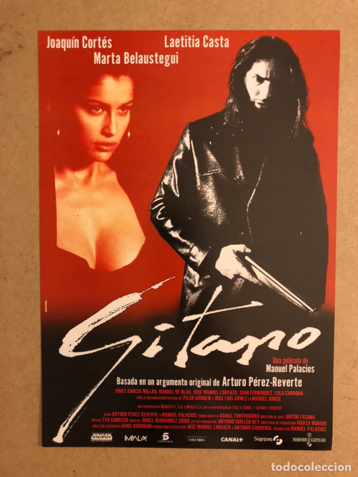 Cine: GITANO (JOAQU&Iacute;N CORT&Eacute;S). GU&Iacute;A PROMOCIONAL DE LA PEL&Iacute;CULA, IDEAL PARA ENMARCAR.
