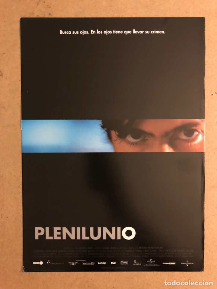 Kino: PLENILUNIO (IMANOL URIBE). GU&Iacute;A PROMOCIONAL DE LA PEL&Iacute;CULA, IDEAL PARA ENMARCAR.