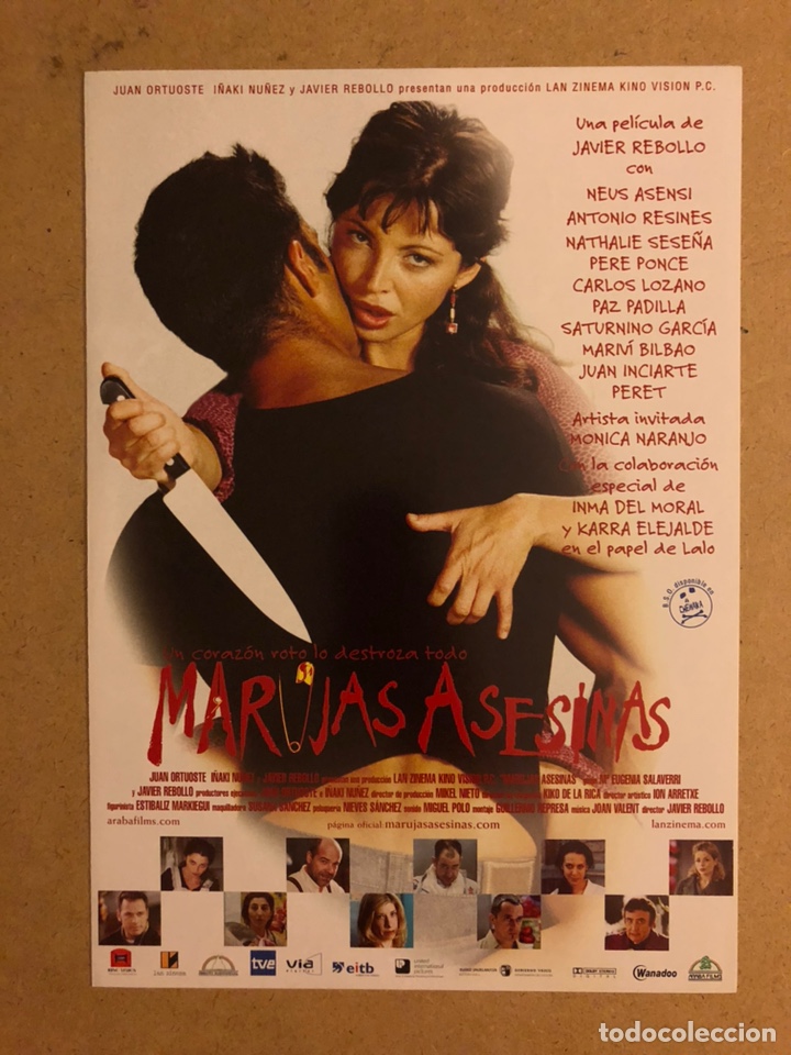 Cin&eacute;ma: MARUJAS ASESINAS (NEUS ASENSI, ANTONIO RESINES). GU&Iacute;A PROMOCIONAL DE LA PEL&Iacute;CULA.