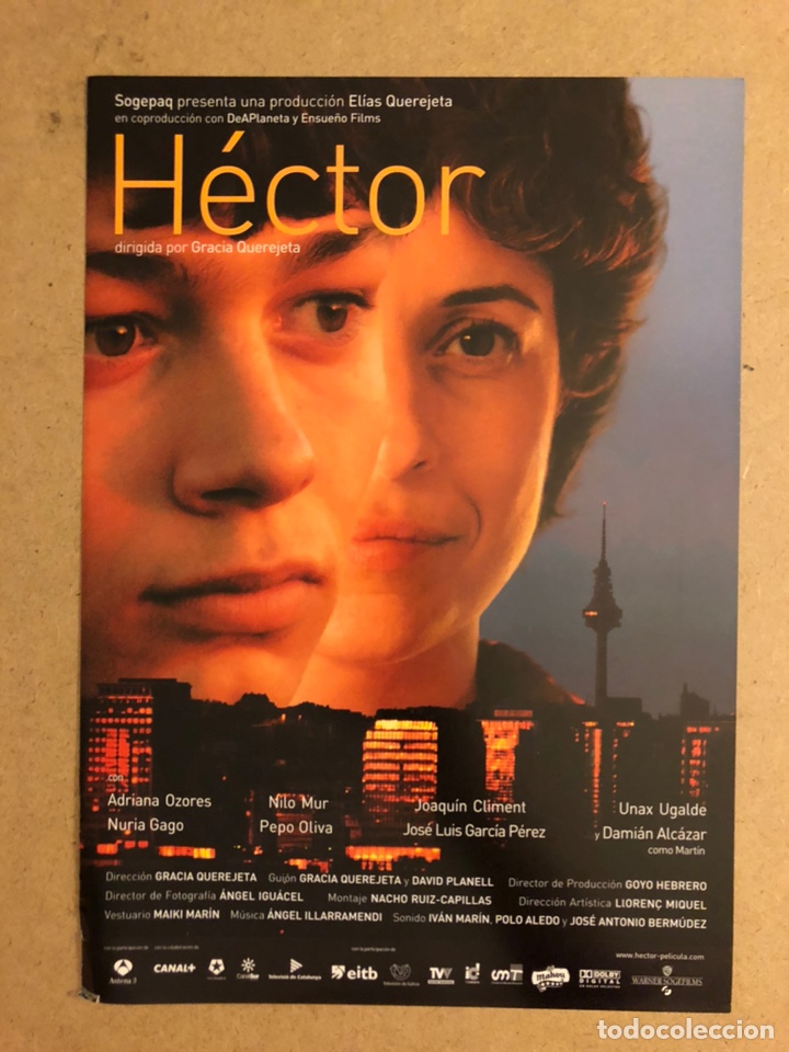 Cinema: H&Eacute;CTOR (EL&Iacute;AS QUEREJETA). GU&Iacute;A PROMOCIONAL DE LA PEL&Iacute;CULA.