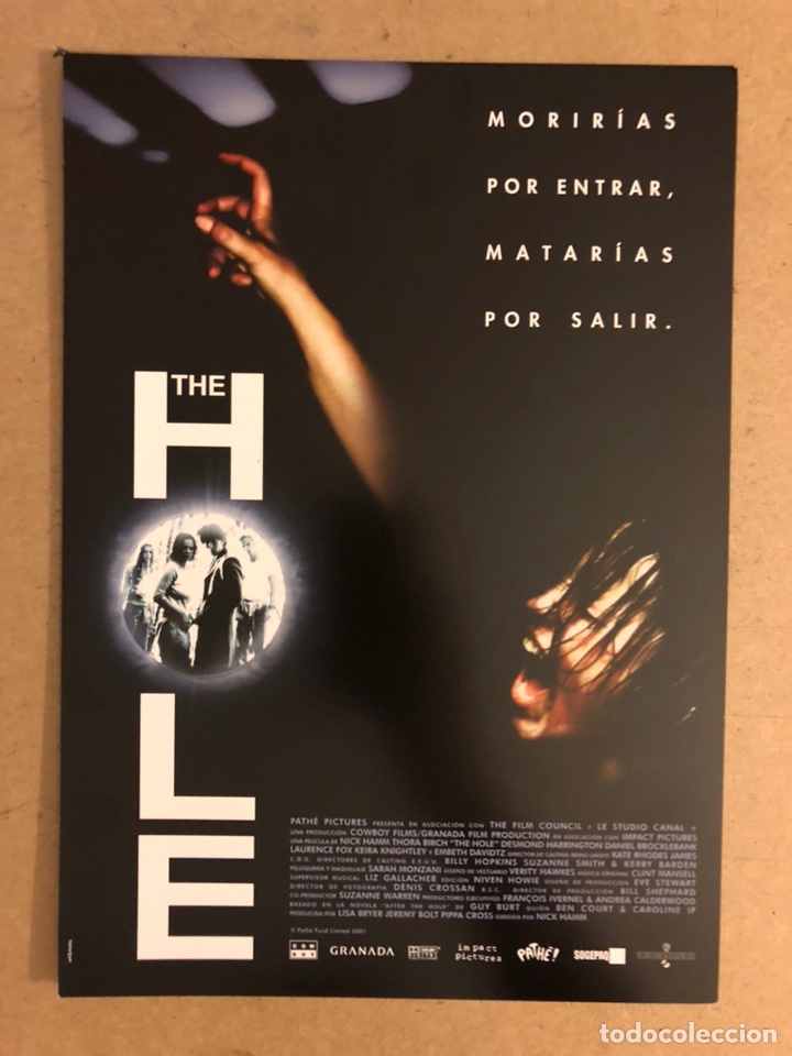 Kino: THE HOLE (NICK HAMM). GU&Iacute;A PROMOCIONAL DE LA PEL&Iacute;CULA, IDEAL PARA ENMARCAR.