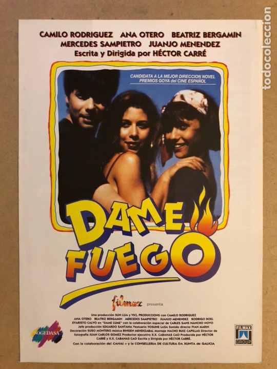 Cinema: DAME FUEGO (ANA OTERO, BEATRIZ BERGAMIN). GU&Iacute;A PROMOCIONAL DE LA PEL&Iacute;CULA
