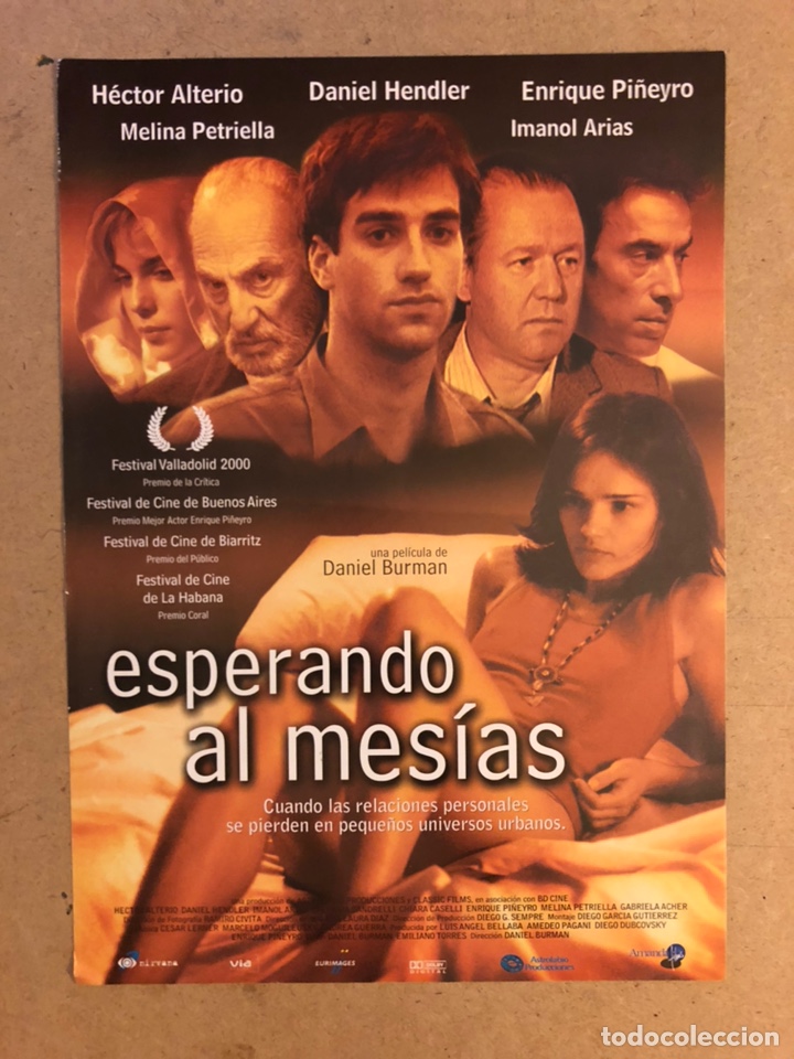 Kino: ESPERANDO AL MES&Iacute;AS (HECTOR ALTERIO, IMANOL ARIAS). GU&Iacute;A PROMOCIONAL DE LA PEL&Iacute;CULA.